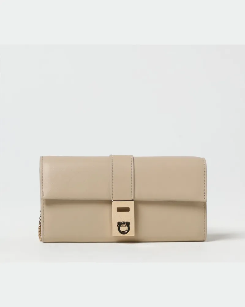 Ferragamo Schultertasche damen Beige