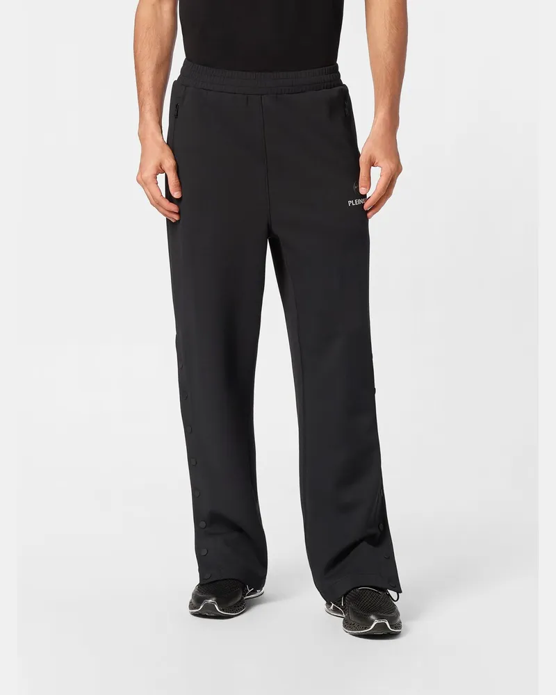 Philipp Plein Jogginghose aus technischem Stretch-Gewebe mit Logo Schwarz
