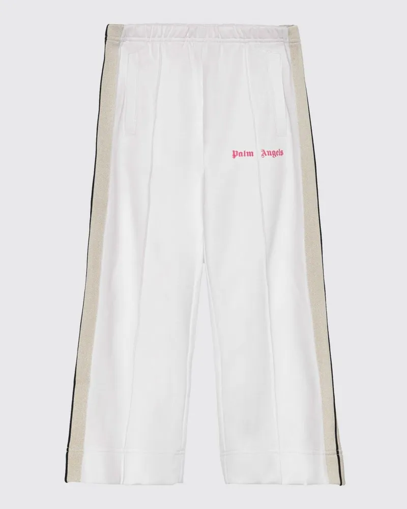 Palm Angels Sport-Hose für Jungen aus Jersey mit kontrastierendem Logo Weiß
