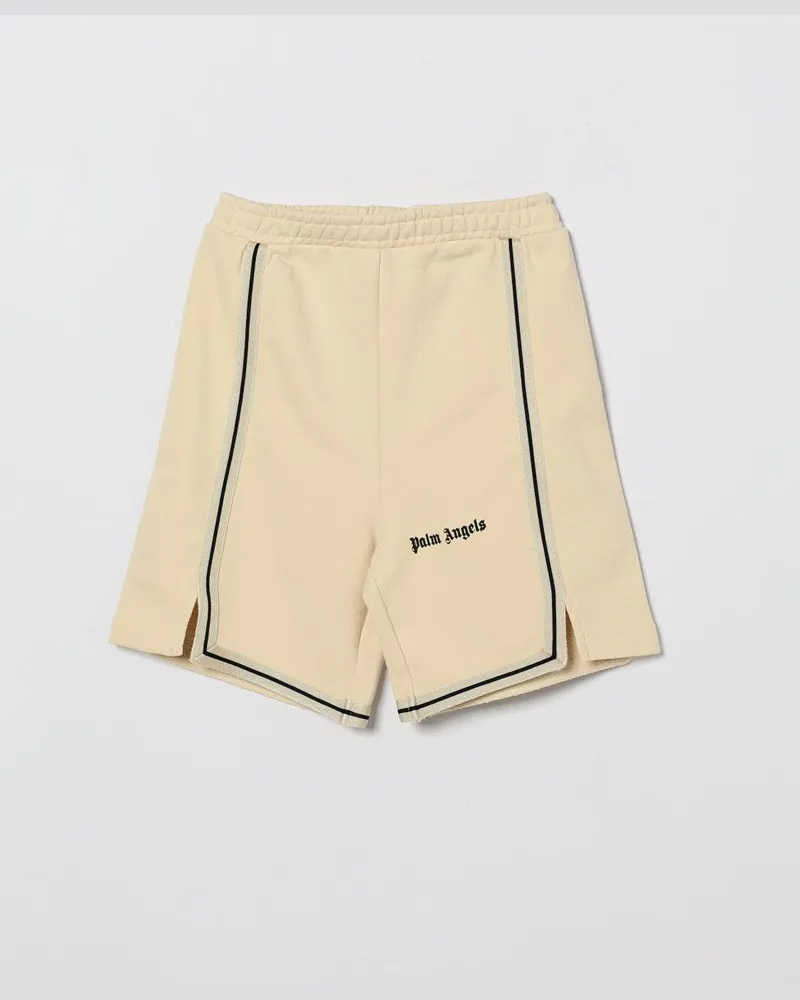 Palm Angels Baumwoll-Shorts mit Logo Sand