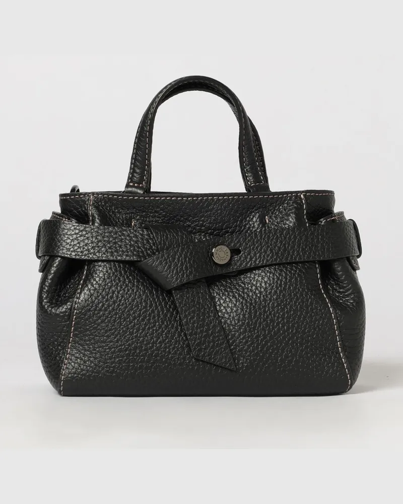 Gianni Chiarini Handtasche Miranda aus gehämmertem Leder mit Schultergurt Schwarz