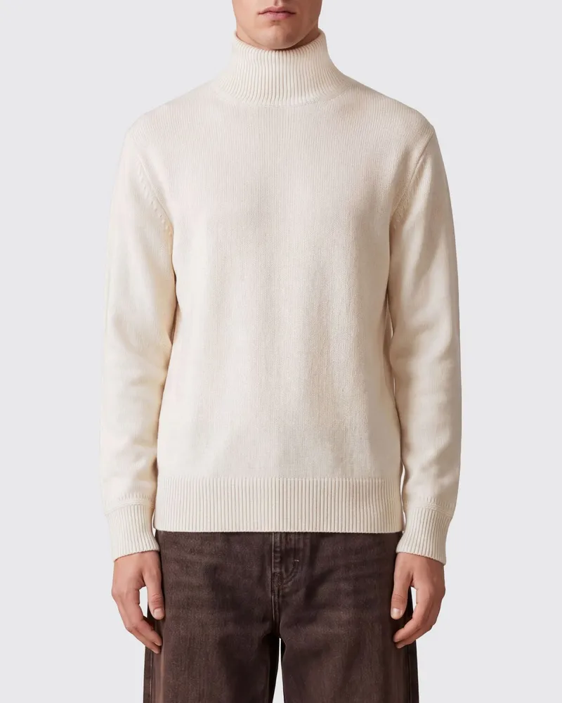Paolo Pecora Milano Slim-Fit-Rollkragenpullover aus reiner Schurwolle mit langen Ärmeln Yellow