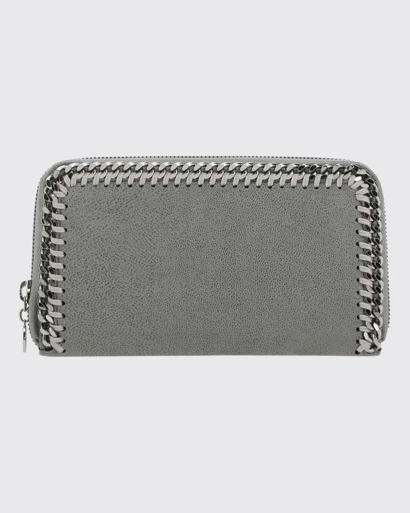 Stella McCartney Portemonnaie aus Polyester mit silberfarbenem Finish Grau
