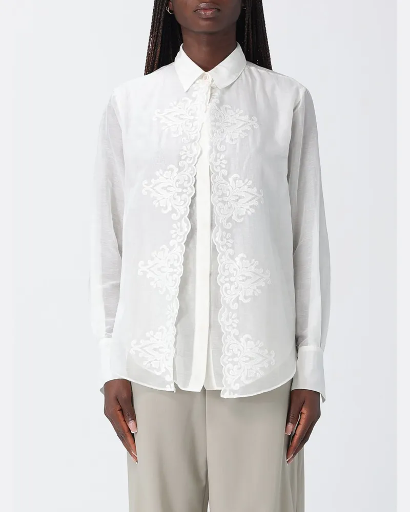 forte_forte Hemdbluse damen Weiß