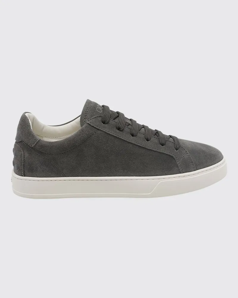 TOD'S Low-Top-Sneakers aus Wildkalbsleder mit Gommini an der Ferse Braun