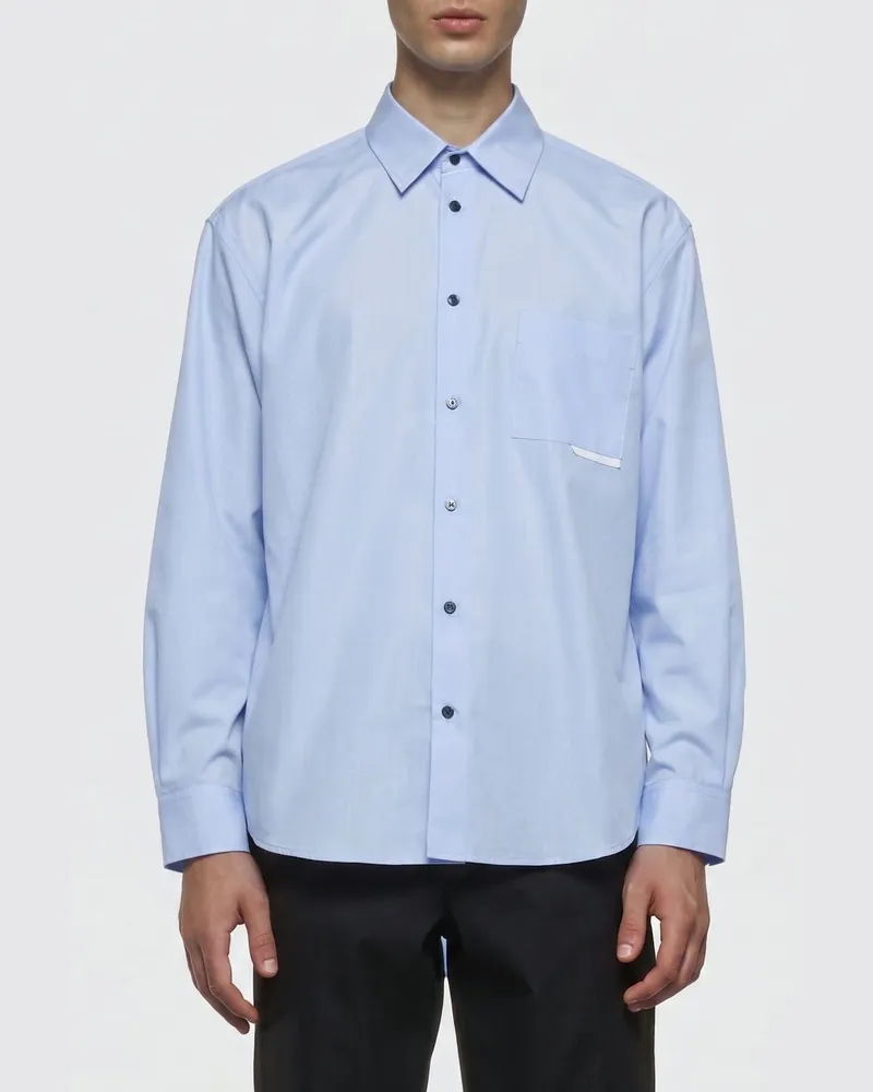 GR10K Basic-Baumwollhemd Blau