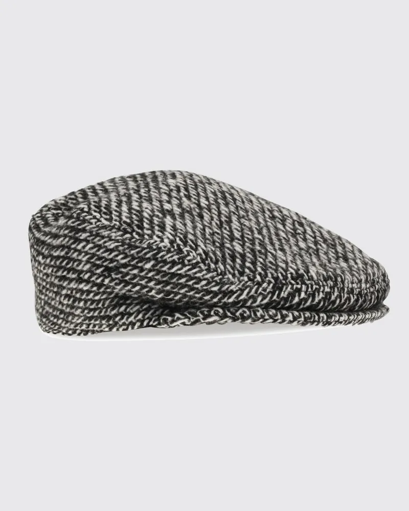 Dolce & Gabbana DOLCE  GABBANA Dolce & Gabbana Schiebermütze aus Wollmischung mit Chevron-Muster und festem Schirm Bunt