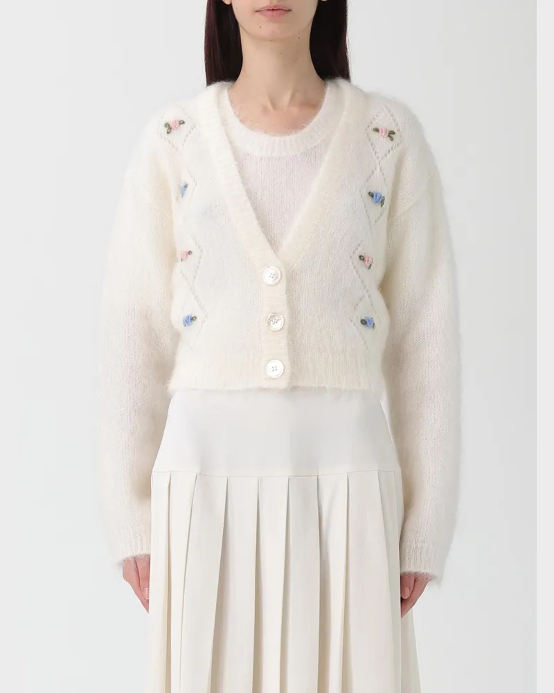 Alessandra Rich Strickjacke damen Weiß