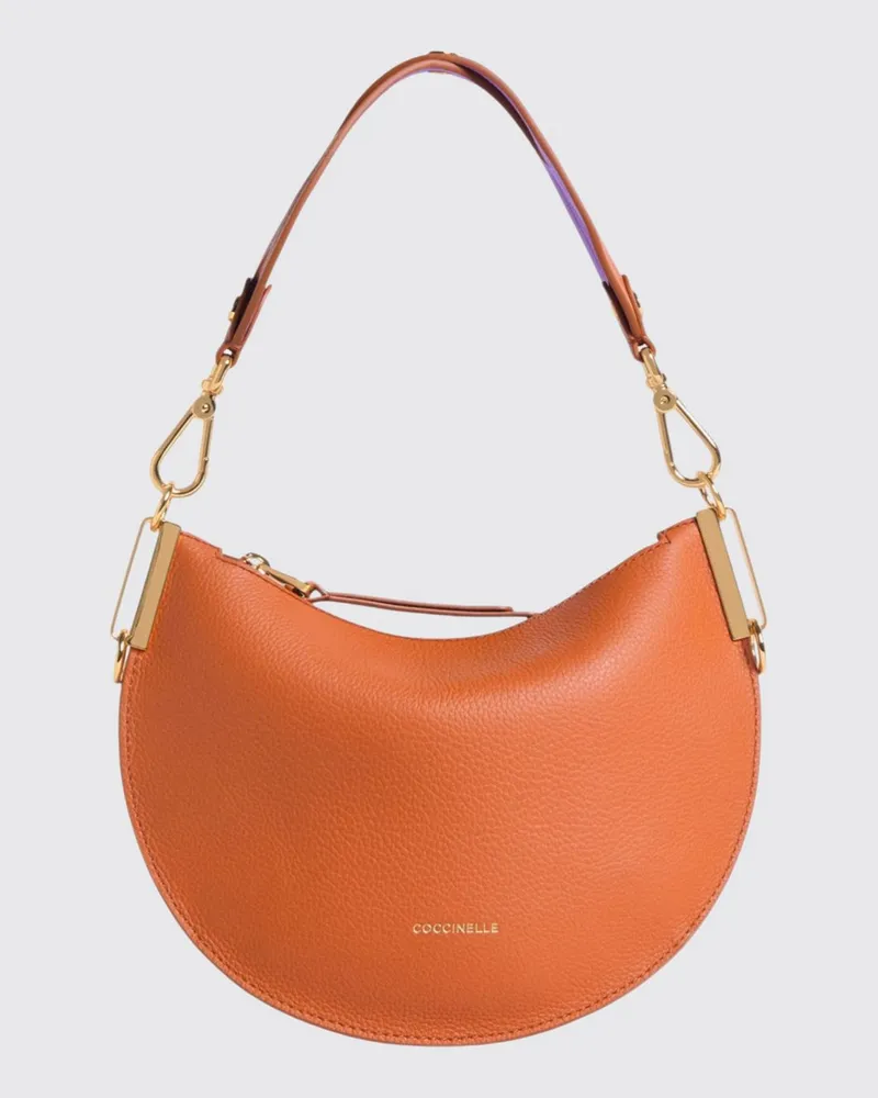 Coccinelle SunUp Genarbtes Leder Tasche Rot