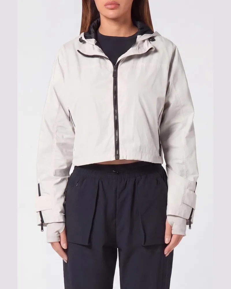 Philipp Plein Kapuzen-Windbreaker aus Stretch-Nylon Grau