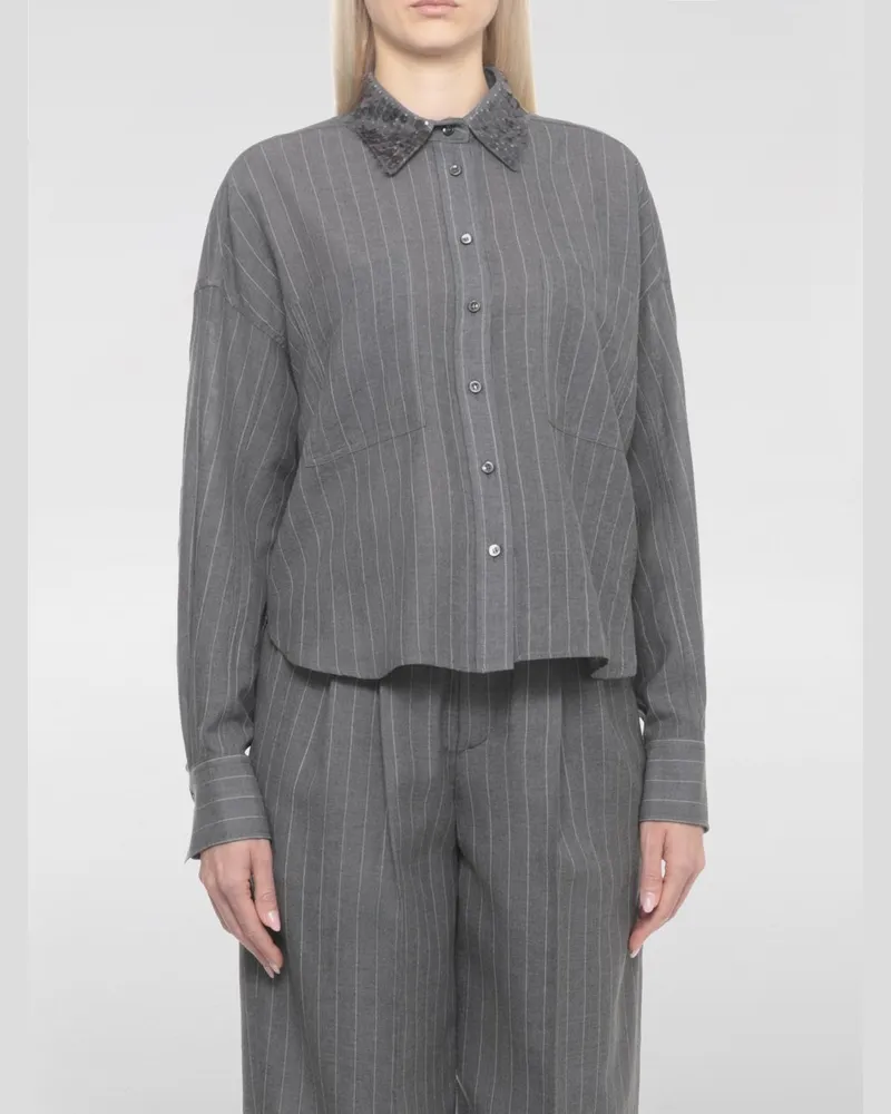 Brunello Cucinelli Hemdbluse damen Grau