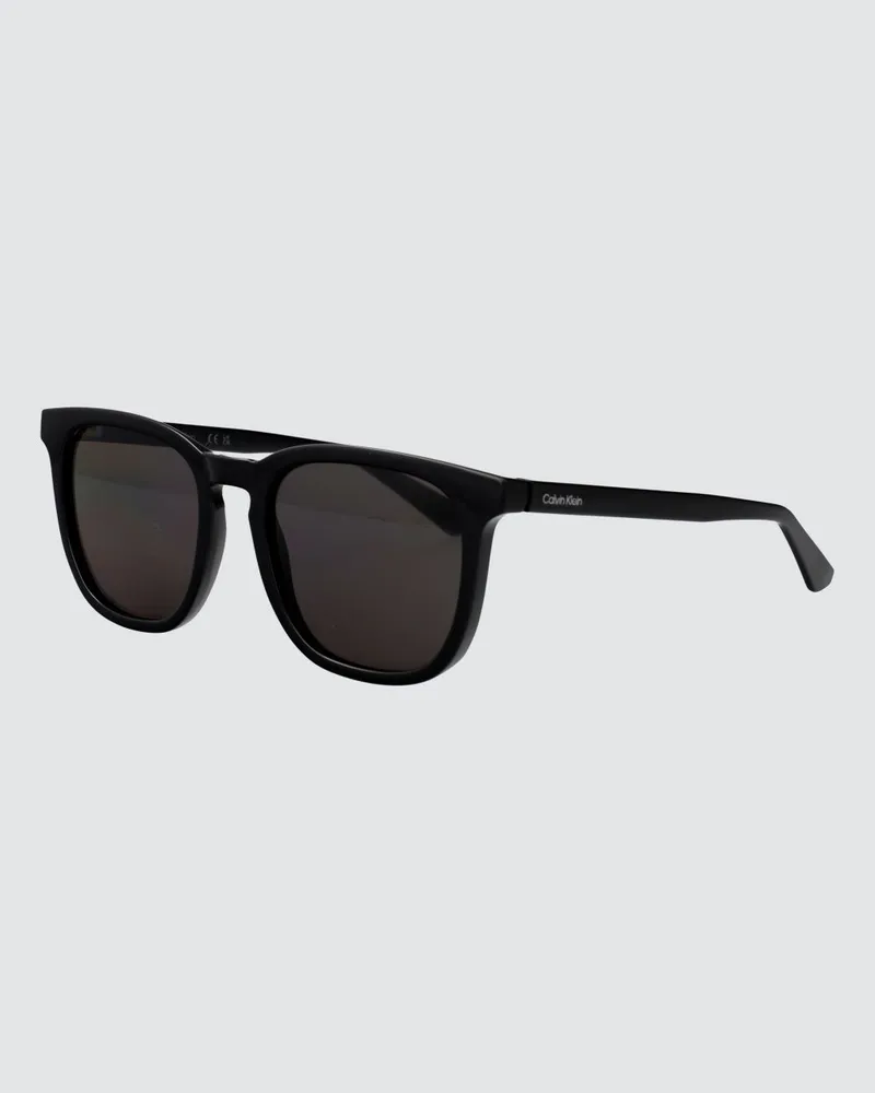 Calvin Klein Abgerundete Aviator-Sonnenbrille aus Acetat Schwarz