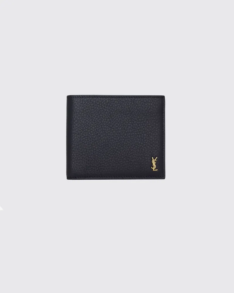 Saint Laurent East/West TINY CASSANDRE Geldbörse Blau