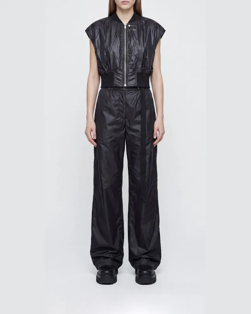 DRKSHDW by Rick Owens Kurzärmelige Cropped-Bomberjacke aus Nylon Schwarz