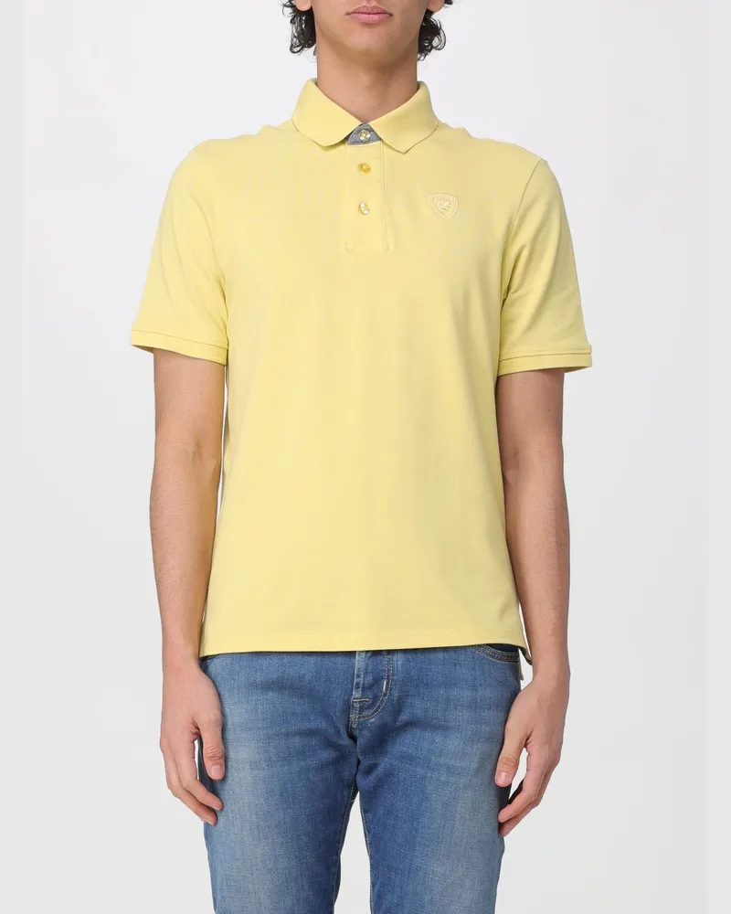 Blauer Polo herren Gelb