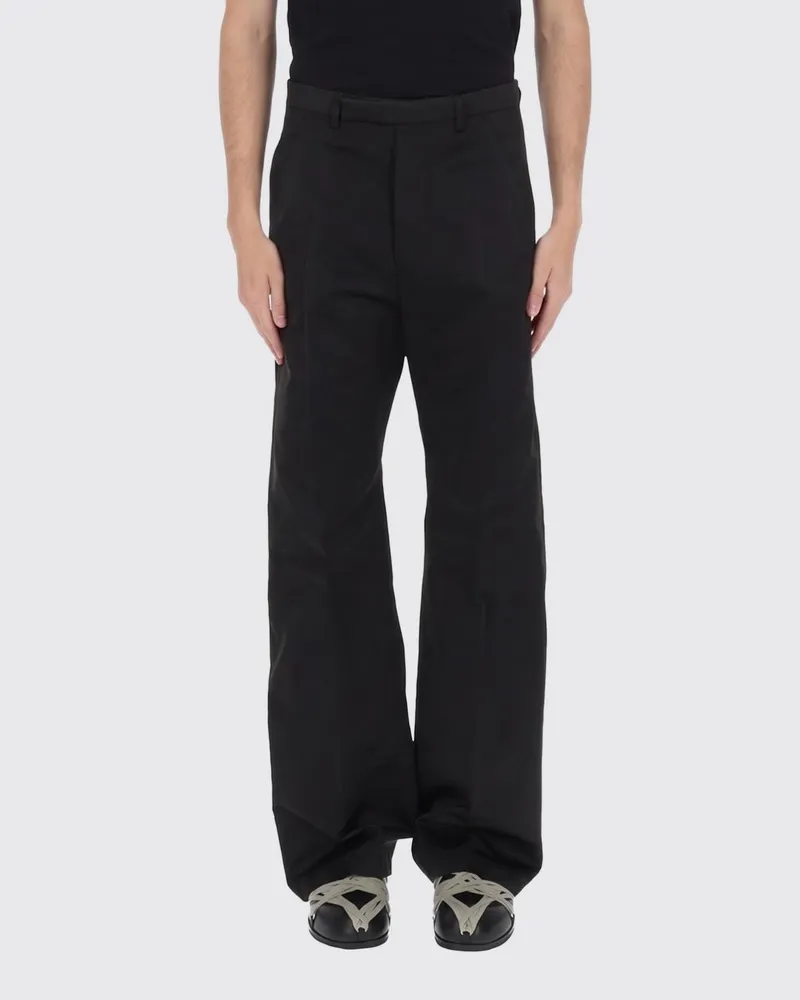 Rick Owens Crêpe-Hose mit weitem Bein Schwarz