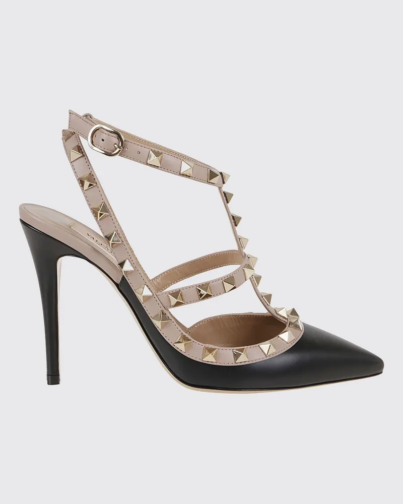 Valentino Garavani Rockstud Slingback-Pumps aus Leder mit hohem Absatz Schwarz
