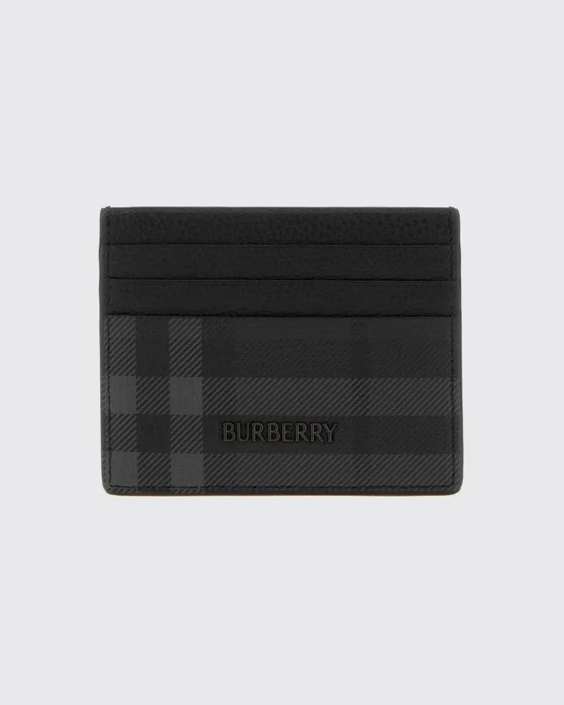 Burberry City Kartenetui aus beschichteter Baumwolle mit Vintage-Check-Muster Grau