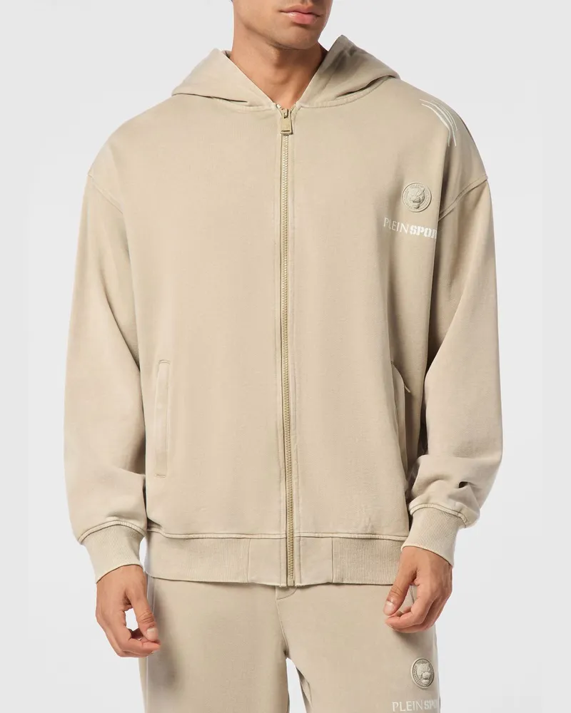 Philipp Plein Kapuzenpullover aus Baumwolle Beige