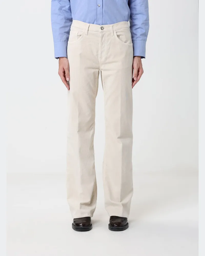Dondup hoch taillierte Slim Fit Cordhose aus Samt Beige