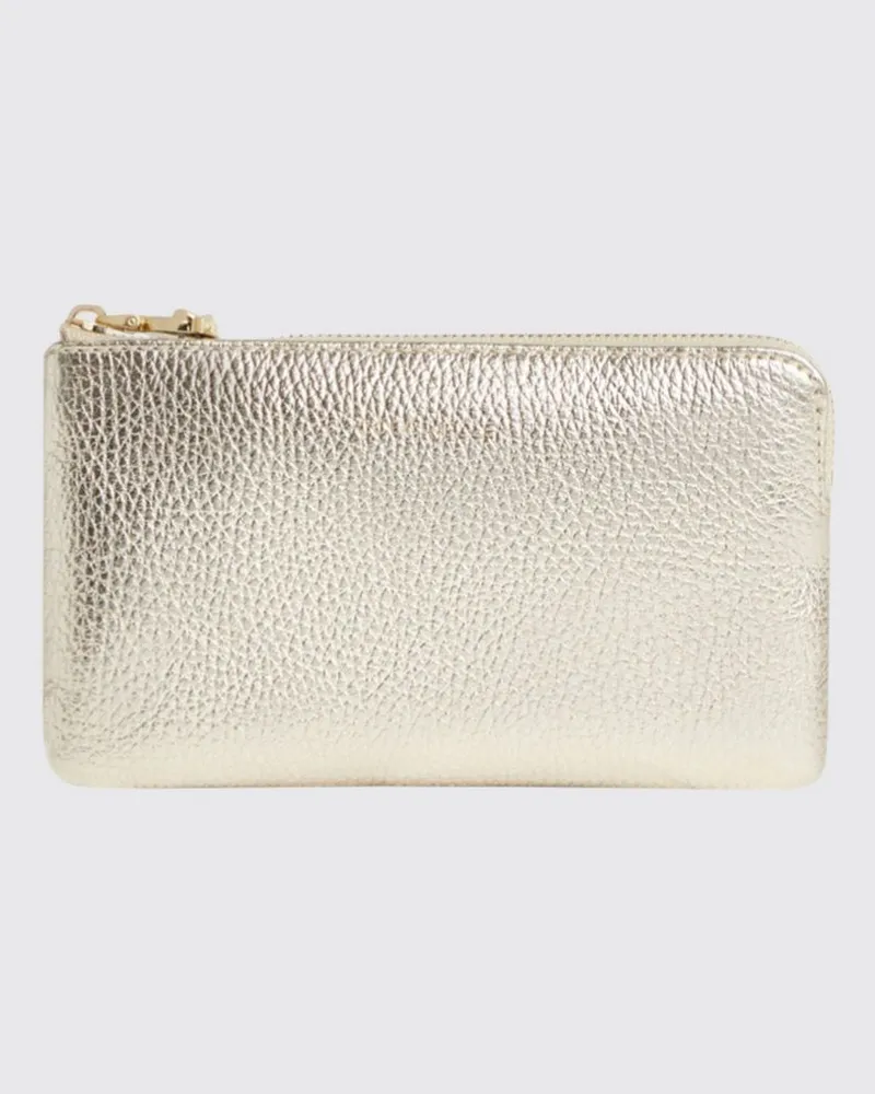 Coccinelle C-Me Softy Genarbtes Leder Pochette Gold