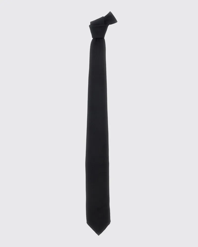 Dsquared2 Klassische Krawatte aus reiner Seide mit appliziertem Logo Schwarz