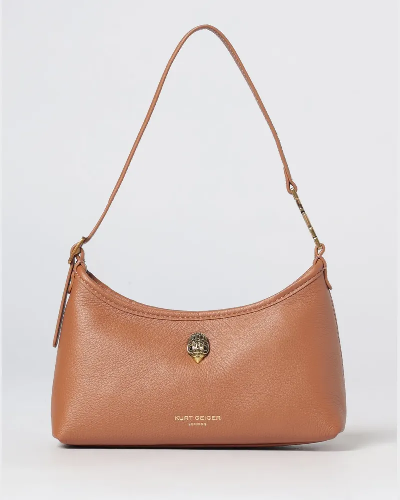 Kurt Geiger Ausgestellte Schultertasche aus genarbtem Leder von mit Metalllogo und Strass Leder