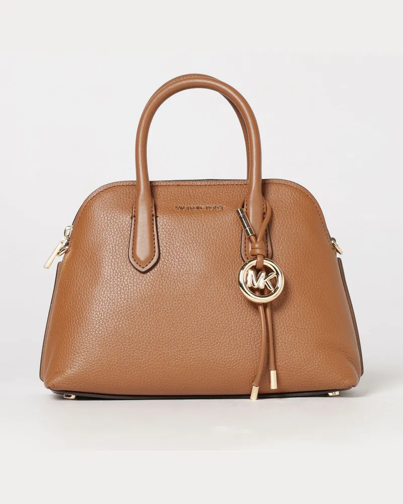 Michael Kors Freddie Mini-Handtasche aus Leder mit MK-Monogramm und Logo-Anhänger Braun
