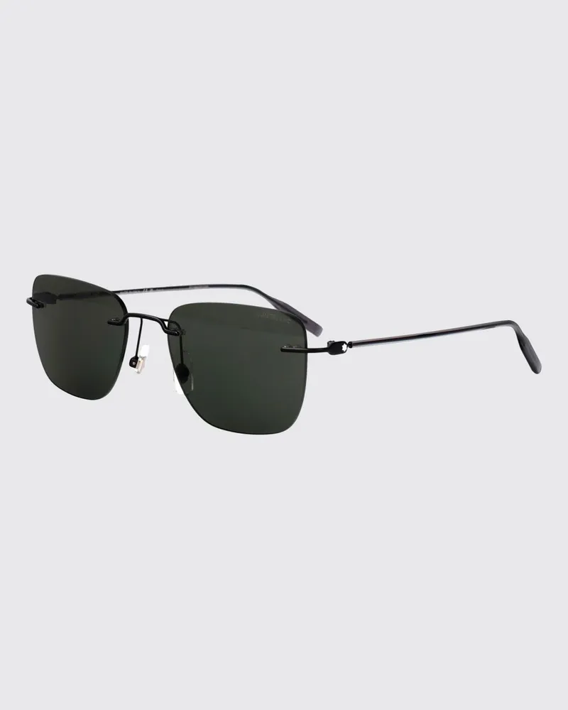 Montblanc MB0470S Sonnenbrille aus Metall Schwarz