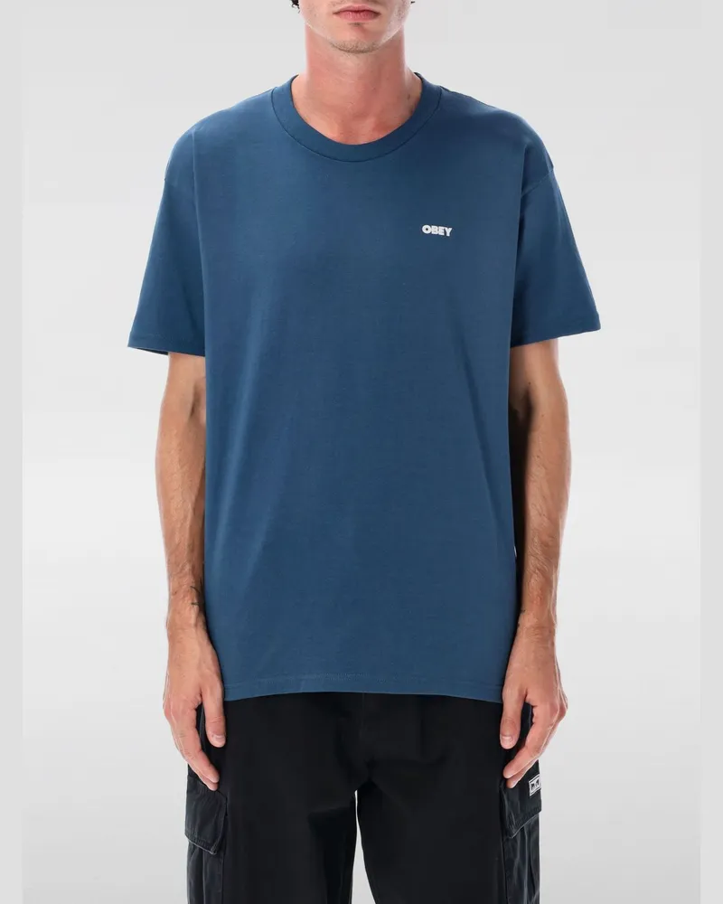 Obey T-shirt herren Blau