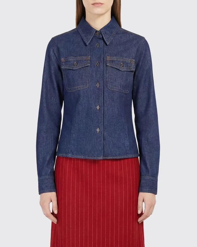 Dries van Noten Hemdbluse damen Blau