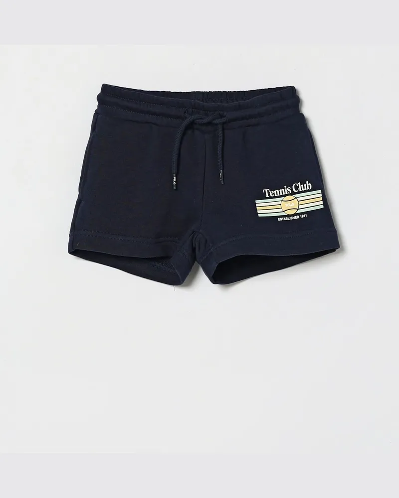 Fila Jersey-Jogging-Shorts für Jungen mit Kordelzug und Kontrast-Logo Blau