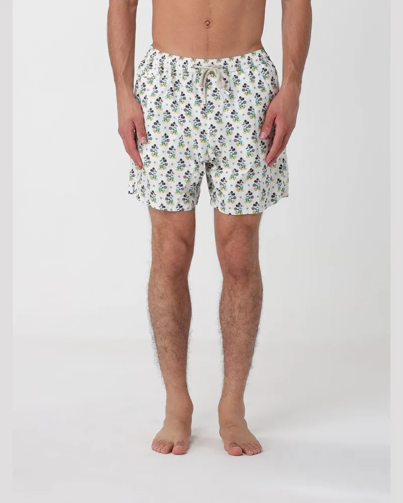 MC2 Saint Barth Bedruckte Boxer-Badehose Bianco
