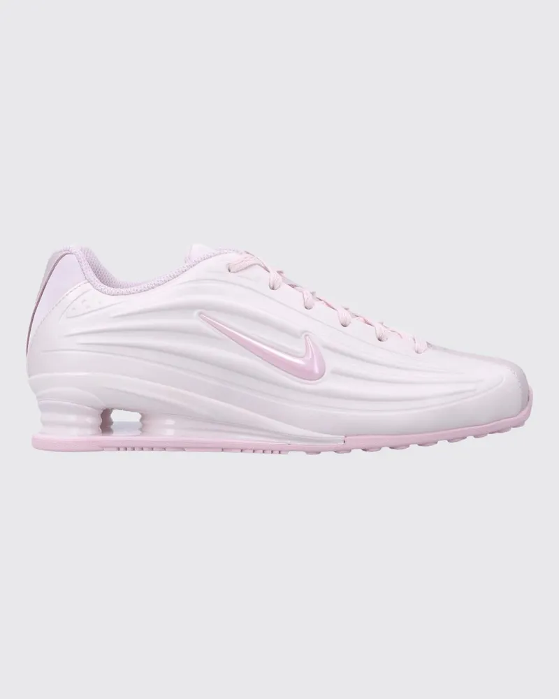 Nike Shox Z Sneaker aus rosa Kunstleder mit Swoosh-Logo und Mesh-Futter Pink