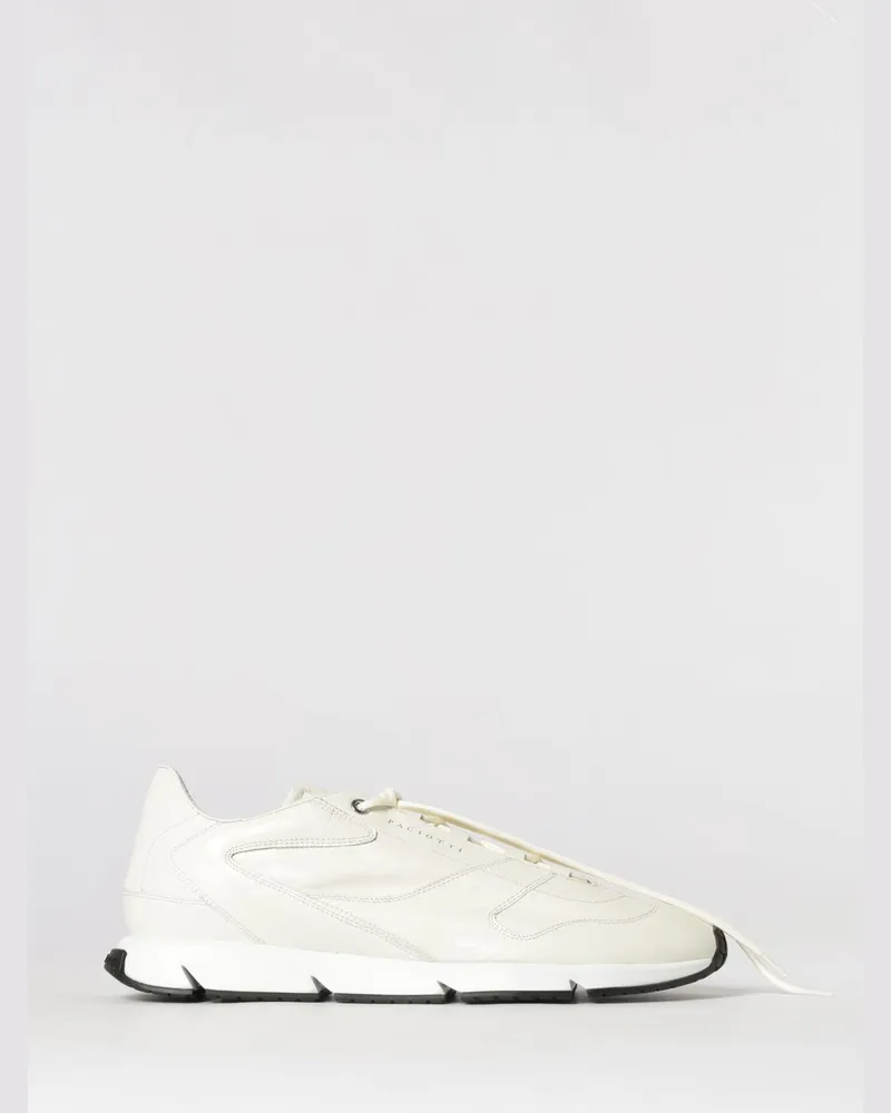 Cesare Paciotti Leder-Sneakers Ivory