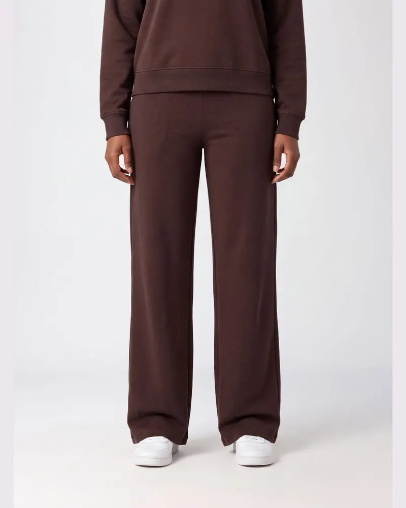 Repetto Jogginghose mit weitem Bein aus Jersey mit hohem Gummibund Braun