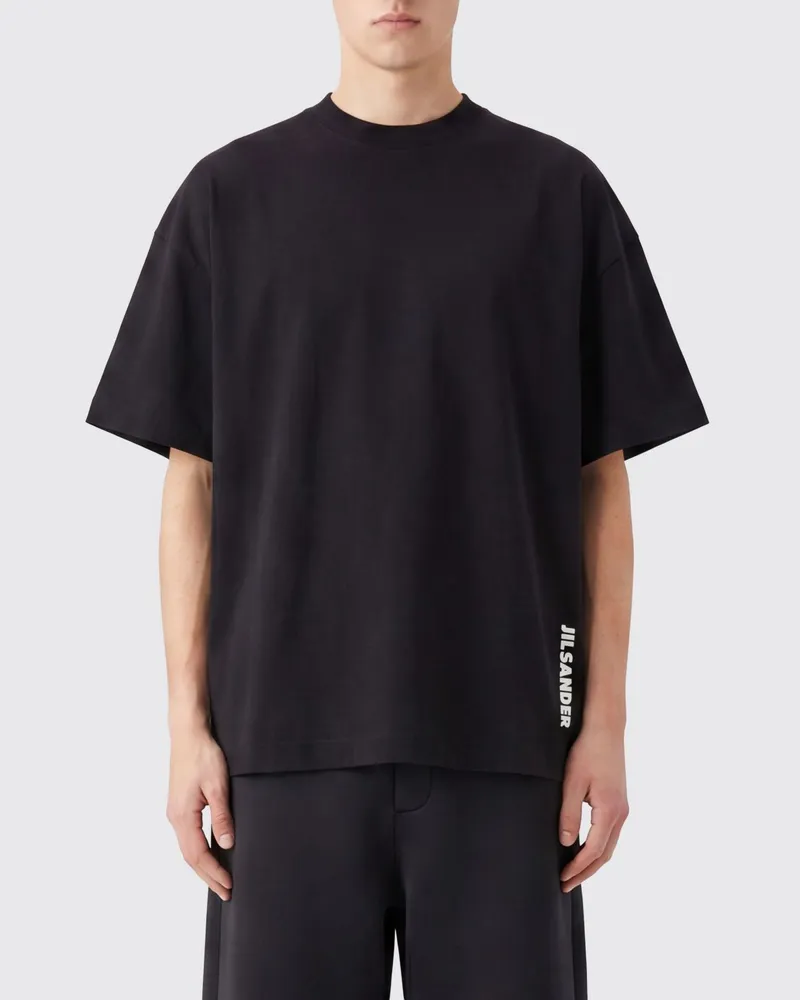 Jil Sander Relaxed-Fit T-Shirt aus Baumwolle mit Kontrast-Logo Weiß