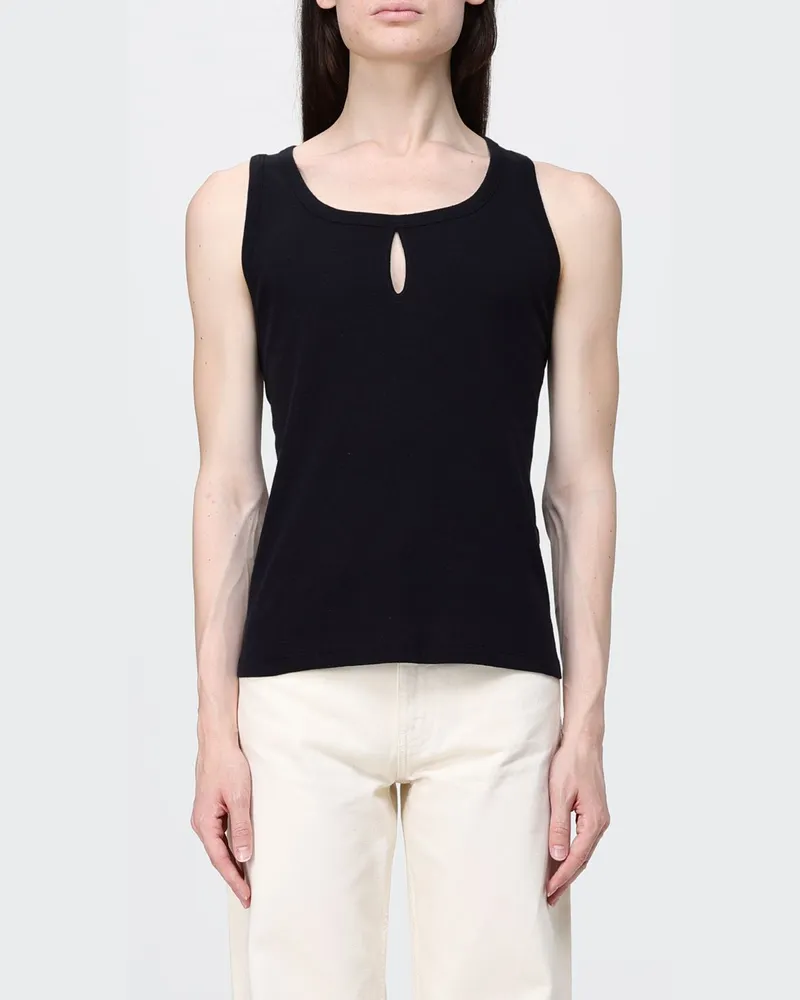 Victoria Beckham Basic-Top aus Baumwolle Schwarz