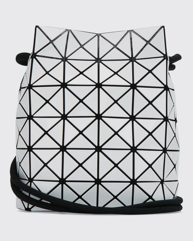 Issey Miyake Mini-Beuteltasche mit Kordelzugverschluss und Schultergurt Weiß