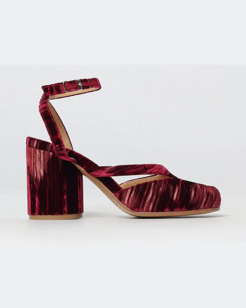 Maison Margiela Flache sandalen damen Burgunderrot