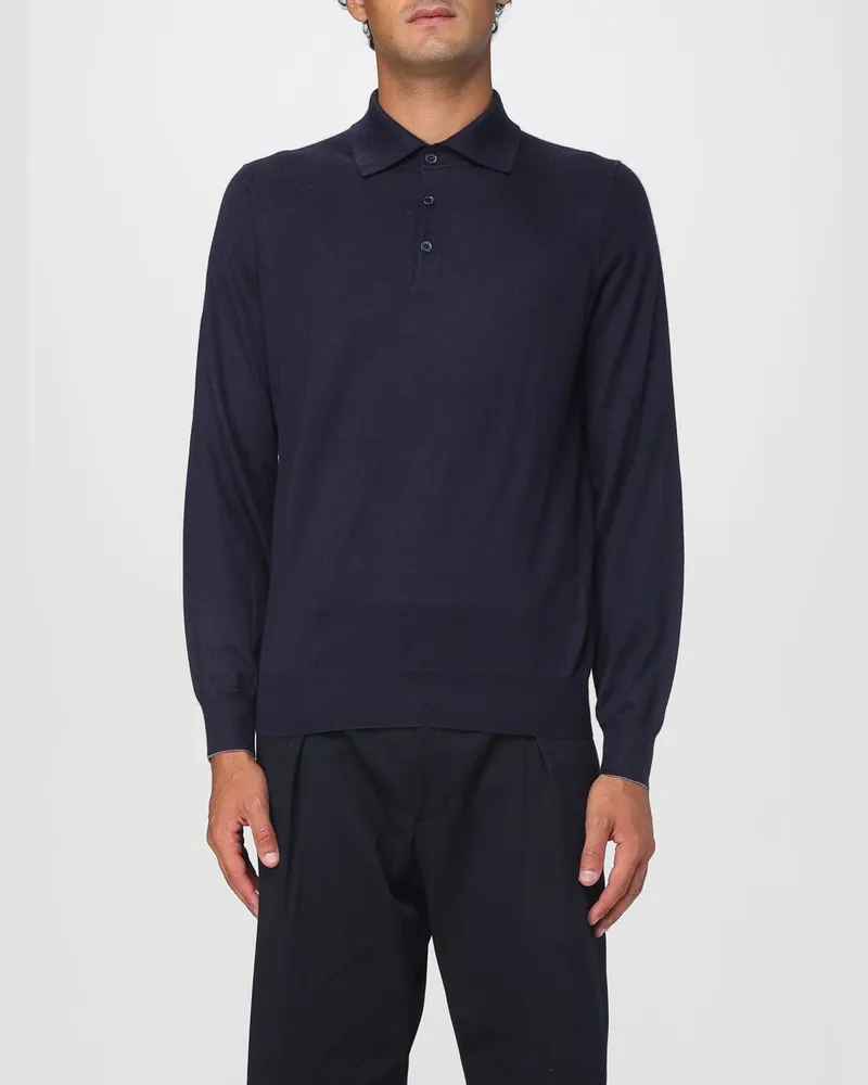 Brunello Cucinelli Polo herren Blau