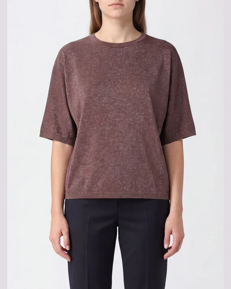 Brunello Cucinelli Locker geschnittener Pullover mit Rundhalsausschnitt aus Kaschmir und Seide Violett