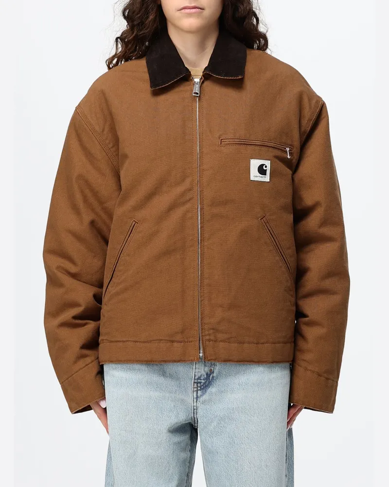 Carhartt WIP OG Detroit Jacke aus Bio-Baumwoll-Canvas mit Samtkragen Braun