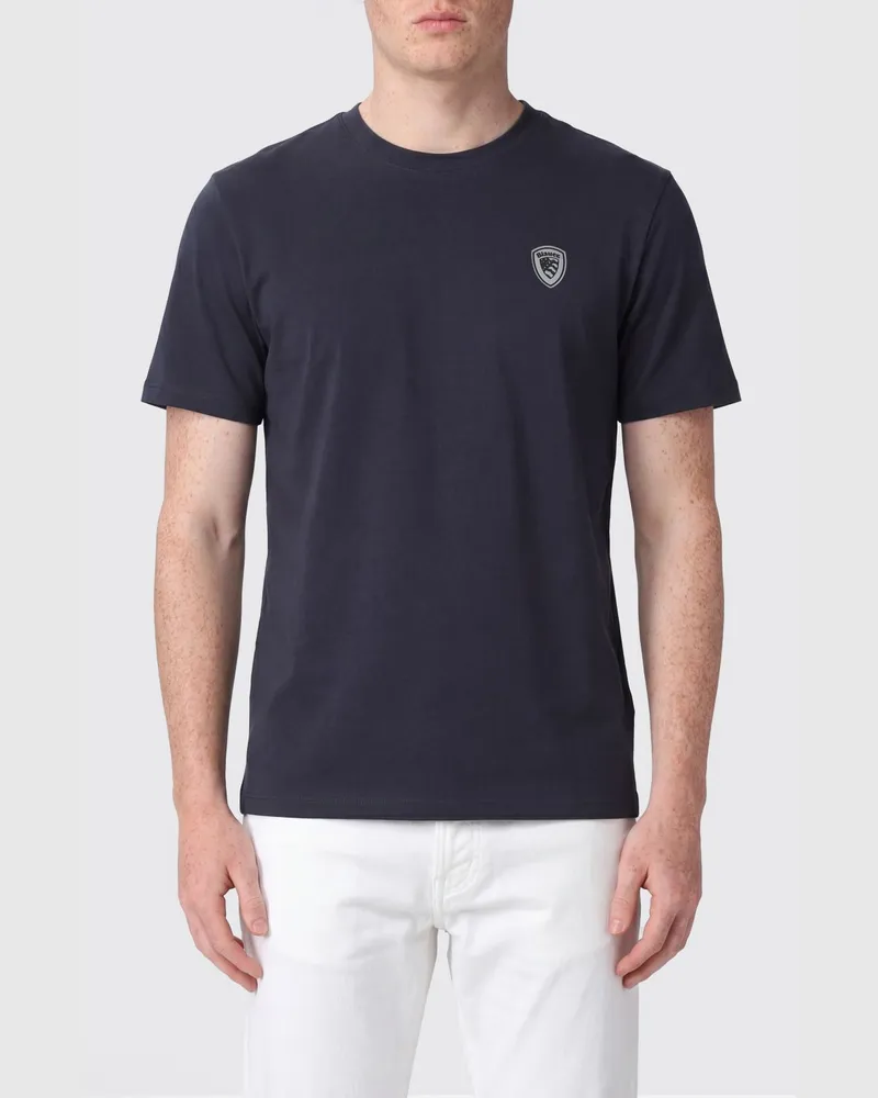 Blauer T-shirt herren Blau