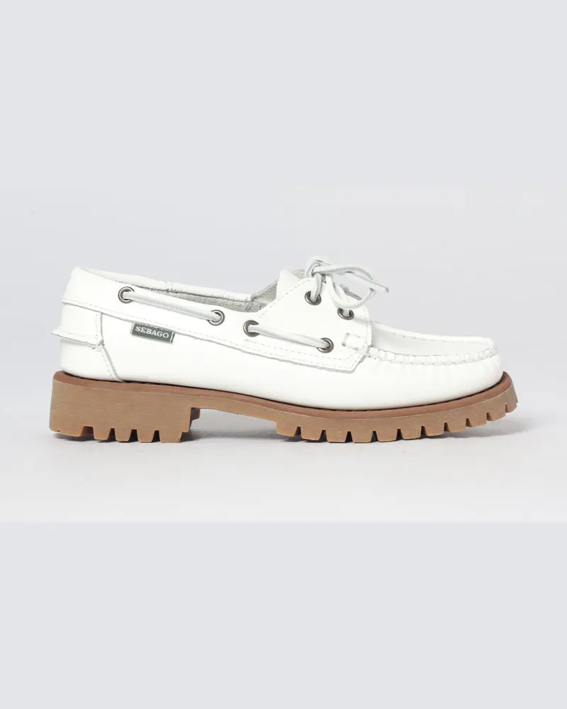 Sebago Ranger Bootsschuhe aus Leder mit gezackter Sohle Weiß