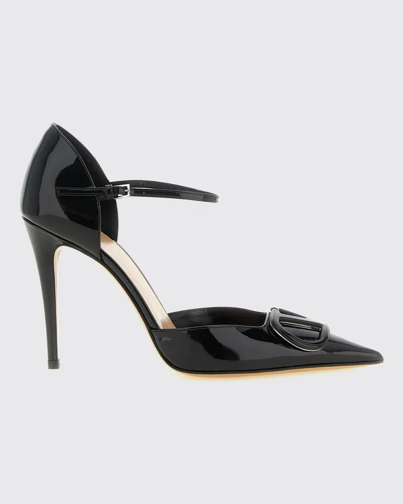 Valentino Garavani VLogo Signature Mary-Jane-Pumps aus Lackleder Schwarz