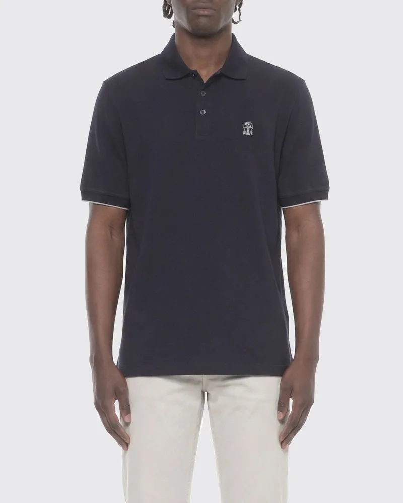Brunello Cucinelli T-shirt herren Blau