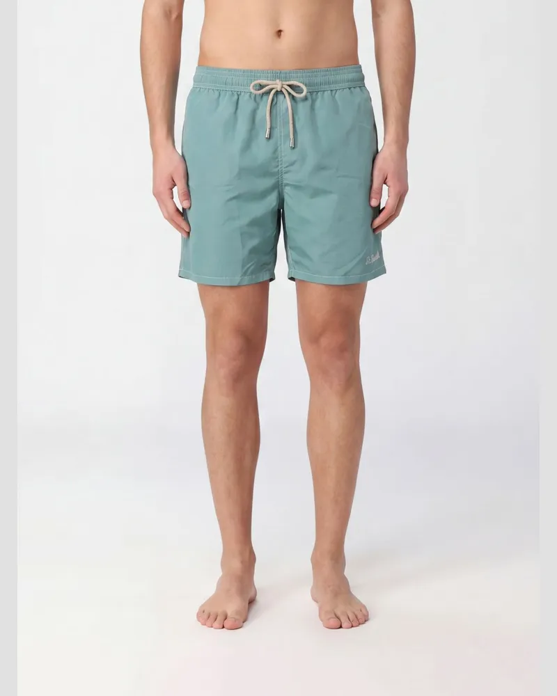 MC2 Saint Barth Karierter Badeanzug Himmelblau