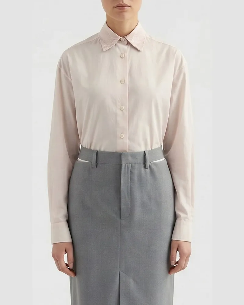 Jil Sander Baumwollhemd Weiß
