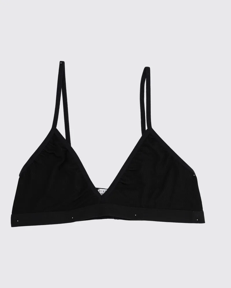 Maison Margiela Triangel-BH aus Tüll und Nylon mit verstellbaren Trägern Schwarz